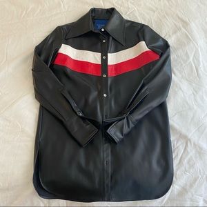 Simon Miller Oversized Vegan Leather Shirt
